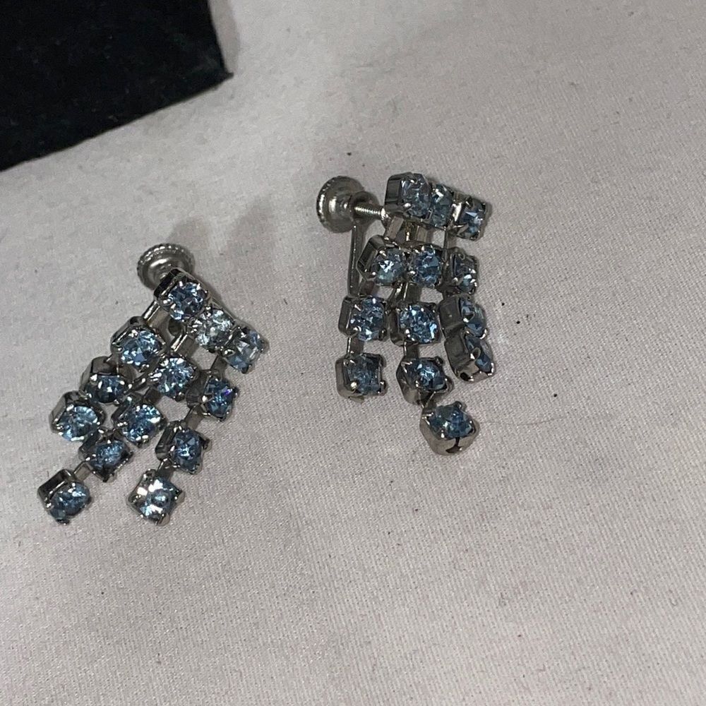 Clip On Rhinestone Earrings